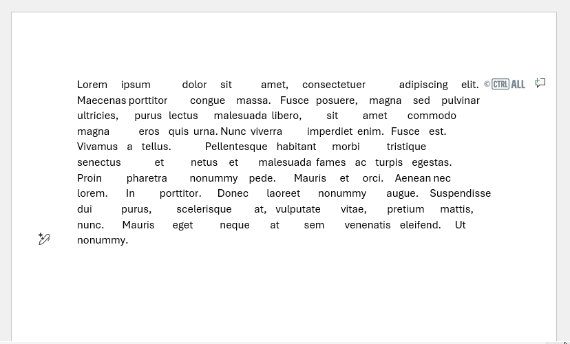 Demonstration fixing irregular spacing between words with Find and Replace in Word